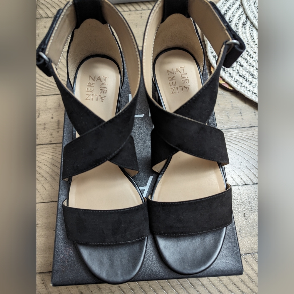 Naturalizer Adele Black Fabric Heels